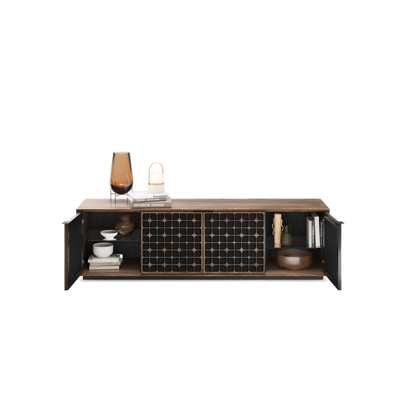 Elements - Cabinet with Rolling Plinth Base - Constellation Door, Natural Walnut