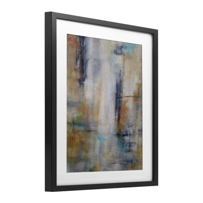 Desert Fade Abstraction Framed Print Under Glass, design by Michelle Hutchins