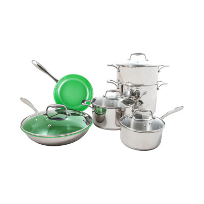 Concentrix 10-Piece Stainless Steel Nonstick Cookware Set