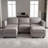 Alyciana U-Shaped Upholstered Sectional Couch Apartment Modular Sofa with Storage Ottoman-1228096509