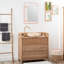 Furness Metal Flat Wall Mirror with Hooks-759047550
