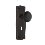 Prairie Plate with Decorative Keyhole and Black Porcelain Door Knob