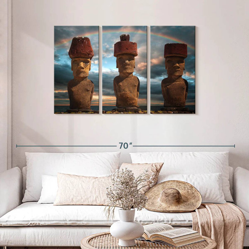 Lilie Moai Statues, 28" H x 45" W