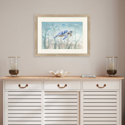 Tortue sous-marine, art encadré