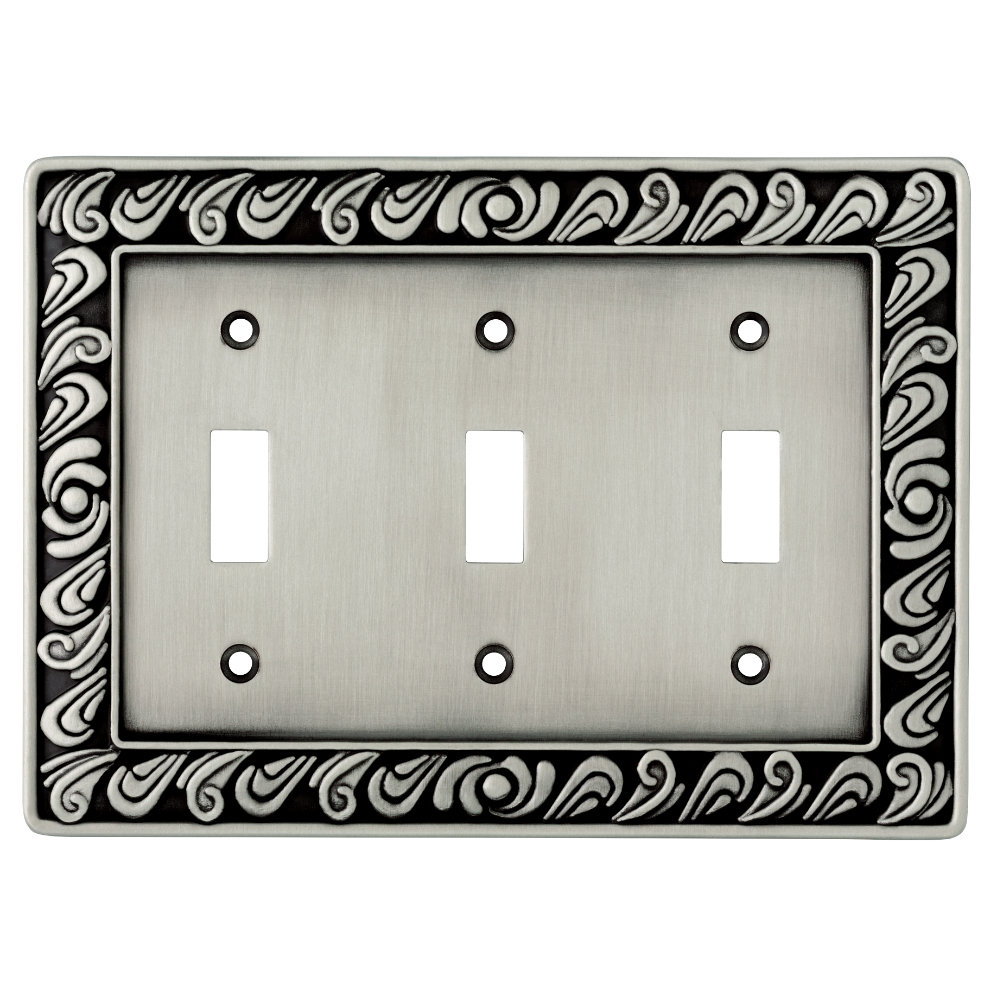 Paisley 3-Gang Toggle Light Switch Wall Plate Franklin Brass 