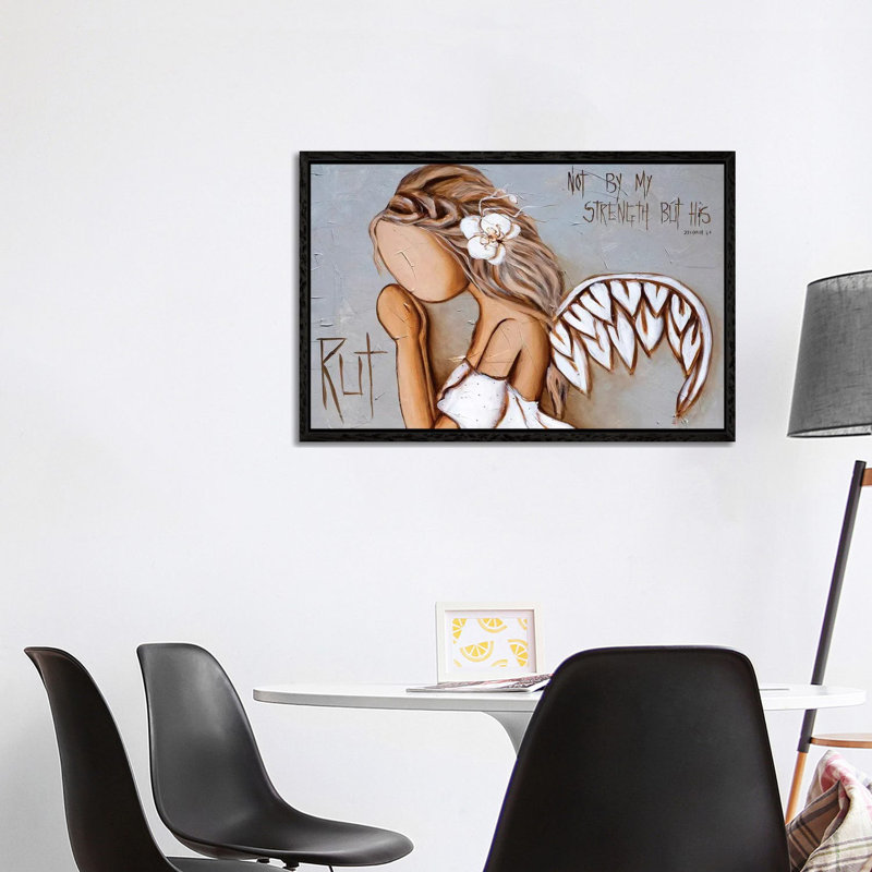 Not by My Strength - Painting Print on Canvas, Black Framed, 101.6 cm H x 66.04 cm W