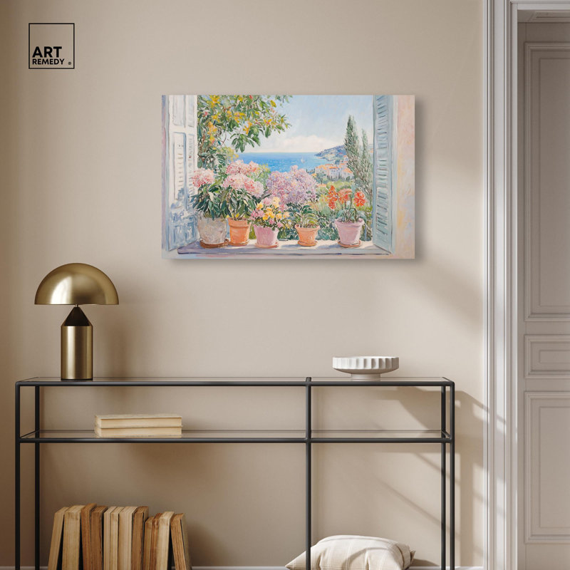 Fleurs méditerranéennes par Art Remedy, H 20 po x l 30 po, Toile tendue, Toile tendue