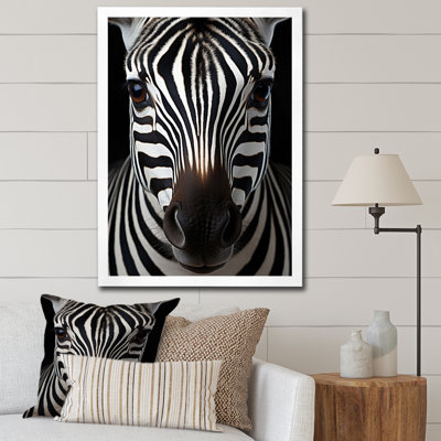 " Black And White Zebra Portrait III "