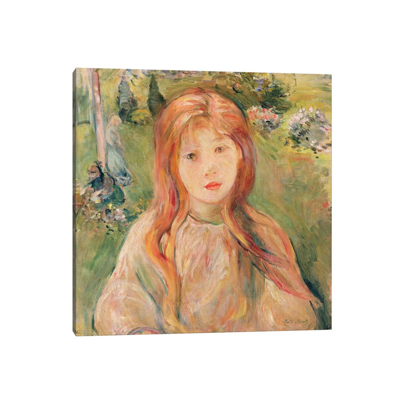 Girl At Mesnil, 1892 by Berthe Morisot - Wrapped Canvas Print, 30.48cm H x 30.48cm W