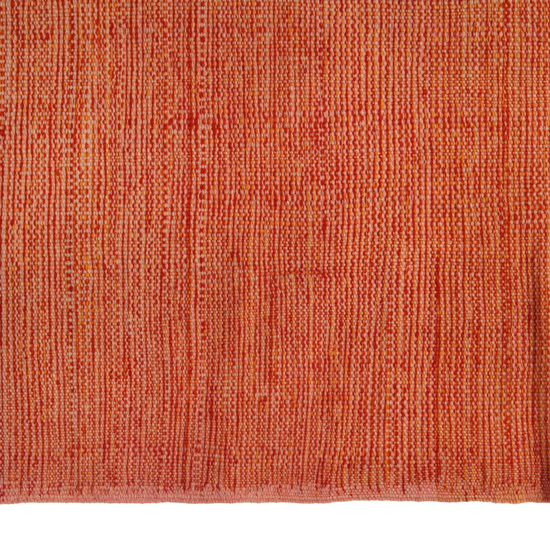 Orange Flatweave Wool Runner - 4'11" x 12'6"