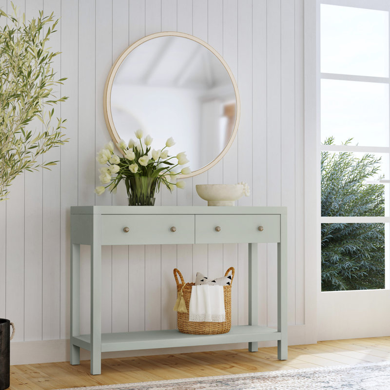 Nora 2 Drawer Console Table, Antique Taupe