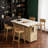 55.5" Fluted Kitchen Island with 2 Drop Leaf-454704040