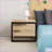 Oak &amp; Rustic Industrial 2-Drawer Bedroom Nightstand