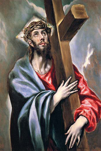 Christ portant la croix-imprimé, H 30 po x l 20 po x P 1,5 po