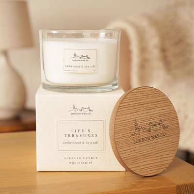 Scented Jar Candle with Glass Holder