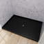 Bac de douche rectangulaire 48 po x 32 po en acrylique noir avec plateau de centre de drainage imperméable et résistant à l'usure