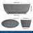 63'' Terrazzo Freestanding Solid Surface Outdoor Soaking Stone Bathtub Concrete