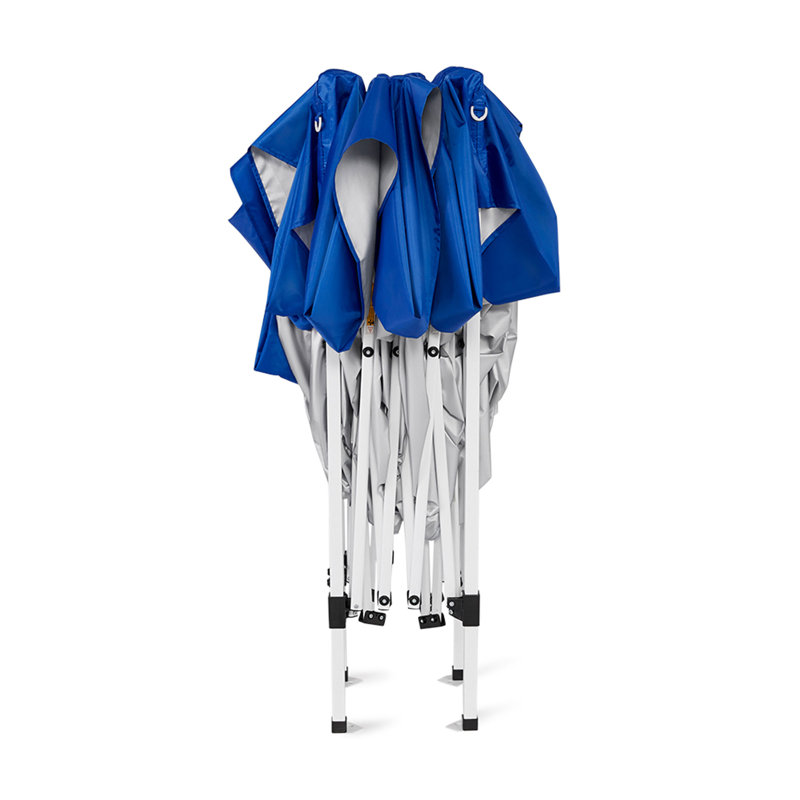 10x10 Blue Polyester Pop-Up Canopy with Steel Frame