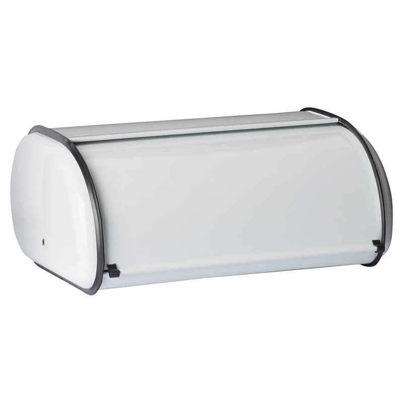 Selina Steel Bread Box, White