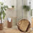 Round Laundry Hamper Basket with Lid and Liner for Clothes - Cinnamon Hyacinth-1627866660