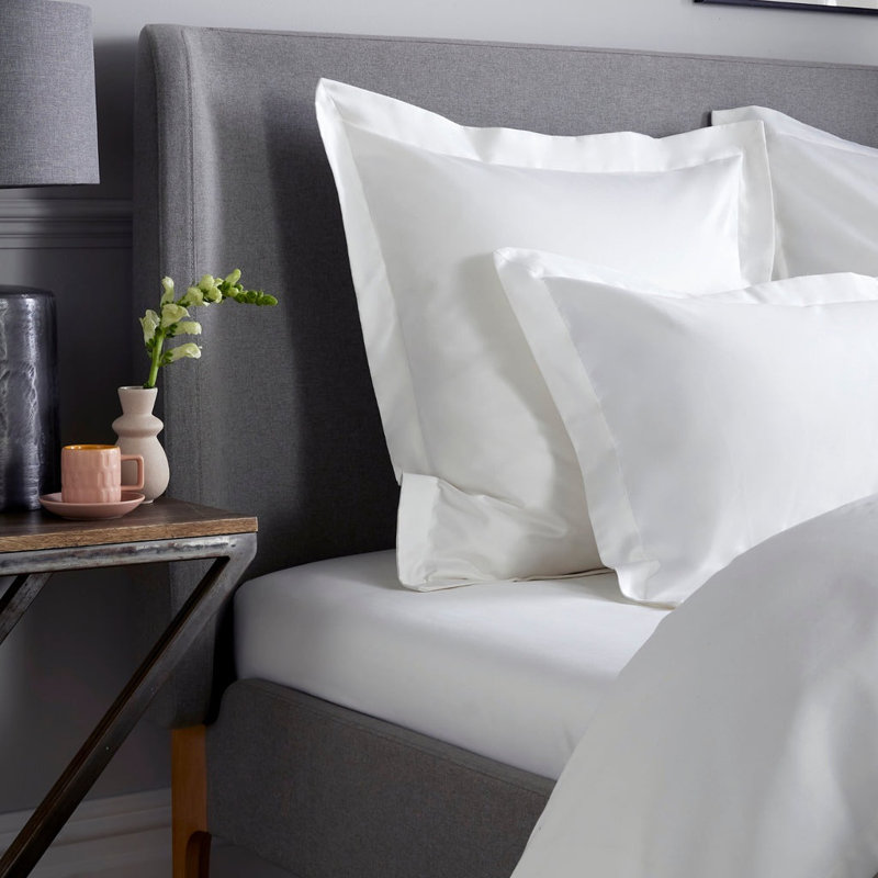Cate 800 Thread Count 100% Cotton Sateen Flat Sheet, Kingsize (5')