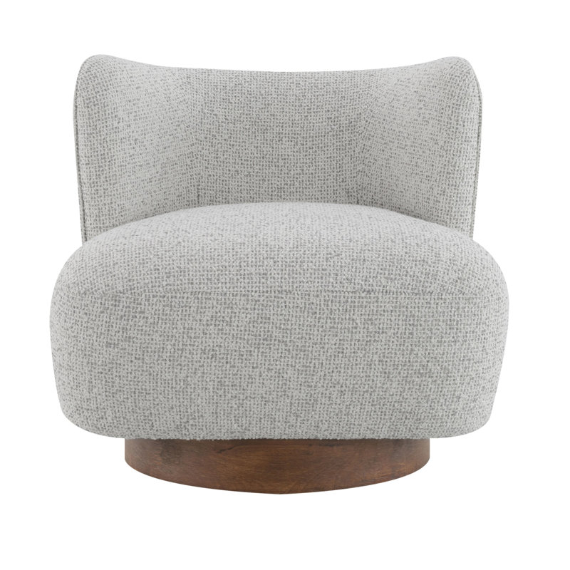 Fauteuil d'appoint en tweed gris Lisa