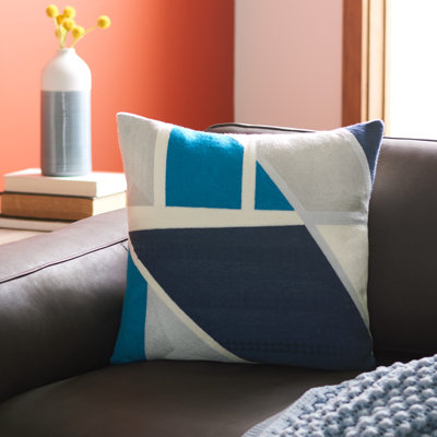 Ellania Abstract Cotton Blend Reversible Throw Pillow