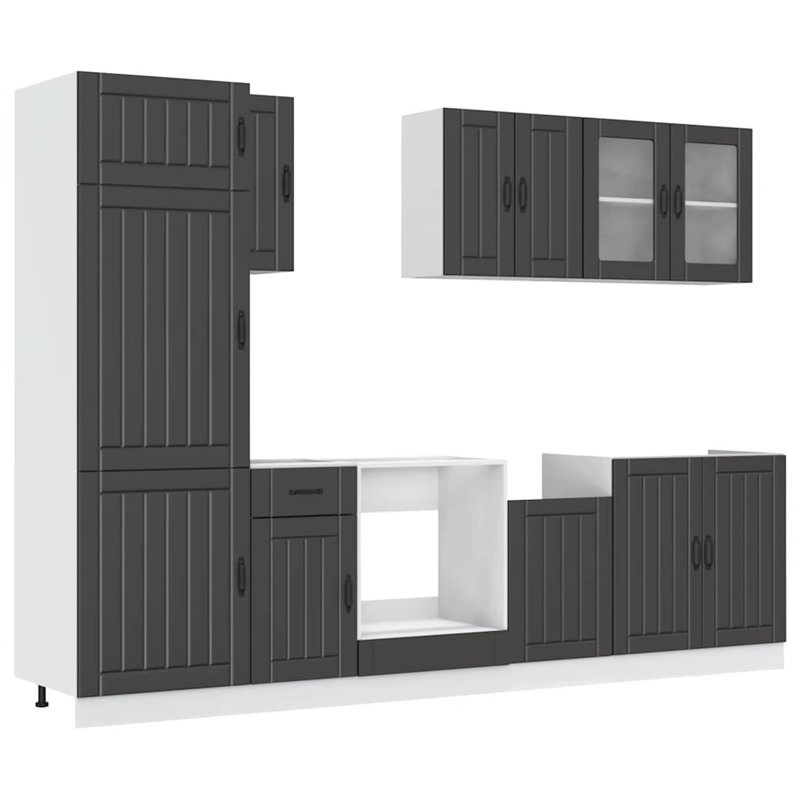 Lucca Kitchen Cabinet Set Lucca, Black
