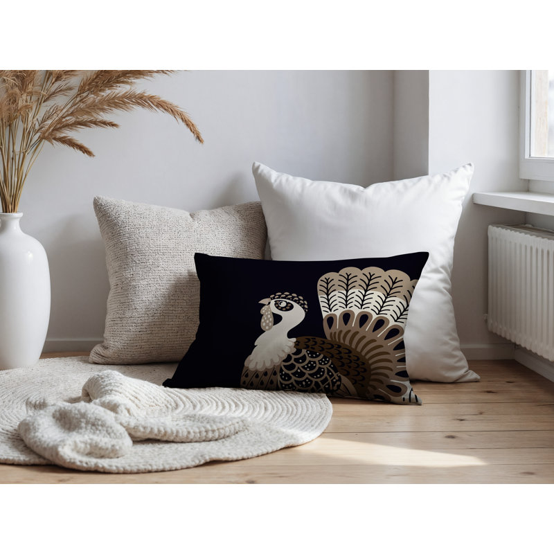 Oreiller rectangulaire réversible intérieur / extérieur Adini, Beige, Rectangle H 14 po x l 20 po