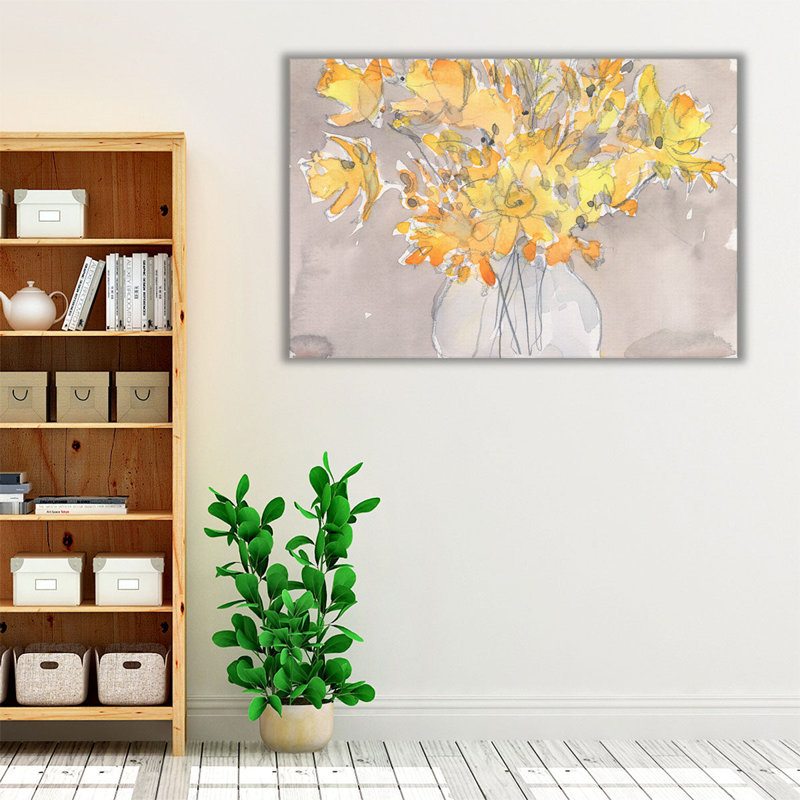 Day Dream Bouquet I - reproduction d'art sur toile, H 16 po x l 24 po