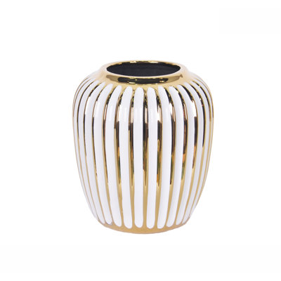 Vase Bud blanc et doré