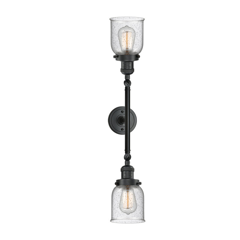 ClipperCove 2 - Light Dimmable Vanity Light, 6 Watt Vinage LED Bulb, Seedy, Matte Black