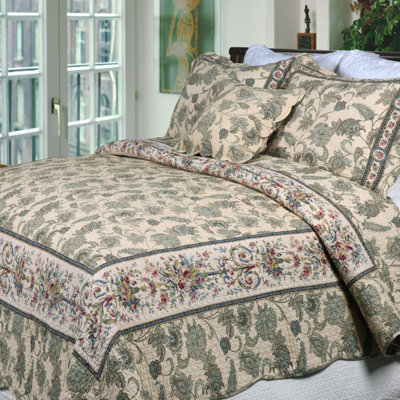 Modern & Contemporary Cotton Flannel Floral Quilt