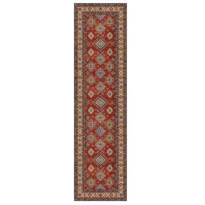 Red Brown Beige Moroccan Polyester Soft Touch Machine Woven Decorative Area Rug
