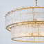 Lustre réglable en verre doré 5/8 lumières à 2 niveaux-543217857-543217856