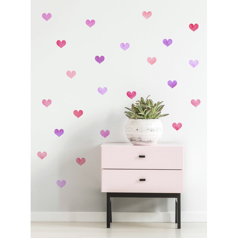 Autocollants en vinyle aquarelle, Rose / Mauve