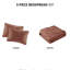 Couvre-lit réversible 3 pièces Clay Red