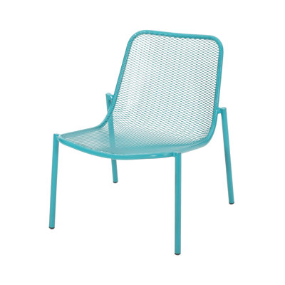 Chaises empilables Modern, bleu sarcelle, pieds inclinés, l 26 po x P 21,8 po, structure en fer pour l'extérieur, siège charmant, couleur