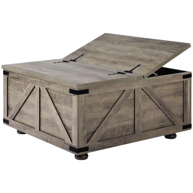 Lift Top Block Coffee Table with Storage