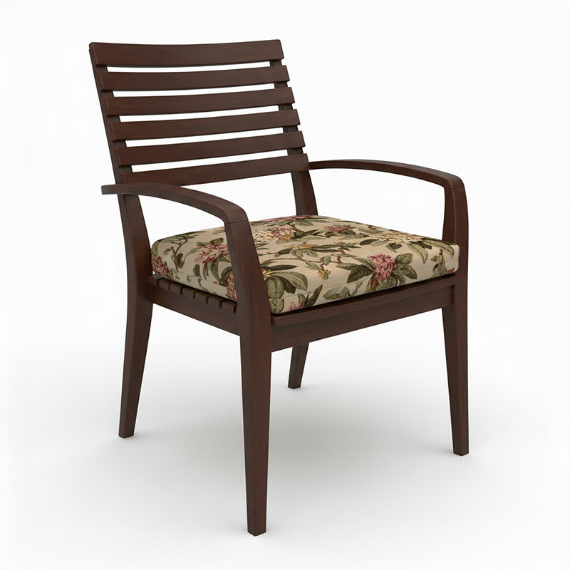 Coussin de remplacement pour chaise d'extérieur Sunbrella, Azalée floral naturel