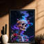 Reproduction d'art encadré noir rétro né à la mort, la collision de la vie et de la mort-528246480