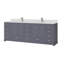 84 po Maya Meuble-lavabo de salle de bain sans comptoir gris anthracite assemblé-124789685