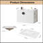 Ensemble de meuble-lavabo 30 po avec lavabo, avec deux portes et meuble-lavabo avec tablette de rangement ouverte à droite, bois massif, sans les robinets-1420059915
