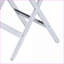 Blanc et blanc Table basse chromée peu encombrante avec 1 tiroir, base en X moderne pour petits espaces-1199589506-1199589509