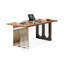 70,87 "brun + noir + bois massif rectangulaire transparent + fer + bureaux en acrylique-107397901