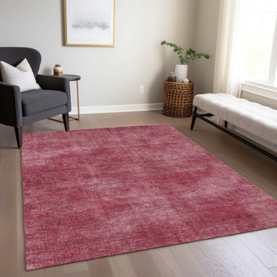 Orlena Red Washable Indoor-Outdoor Rug - 