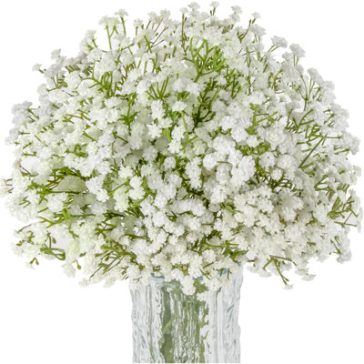 10 PCS fleurs de bébé artificielles artificielles artificielles artificielles en vrac Bouquet de fleurs artificielles réalistes pour décoration de fête de mariage