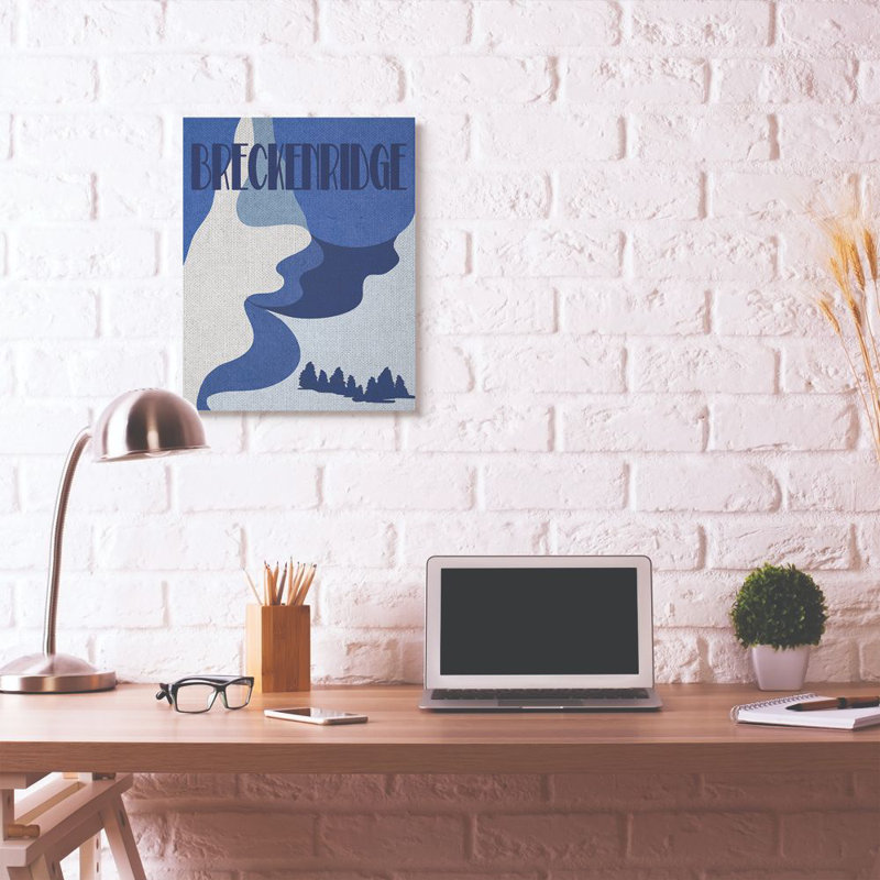 «Breckenridge Abstract Mountain Design», impression sur toile, Toile tendue, H 30 po x l 24 po x P 1,5 po