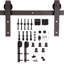 L Series Panelled Solid Wood Sliding Barn Door with Installation Hardware Kit -Assembly Needed-86490170-69586148