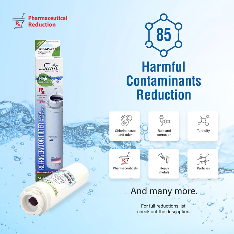 Swift Green Filters SGF-MSWF Rx Compatible Refrigerator Water Filter for MSWF, 101820A , EFF-6022A, 6 Pack